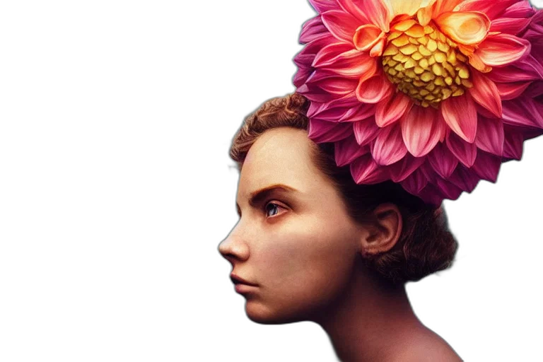 crown, face, flower, mask transparent PNG cut-out