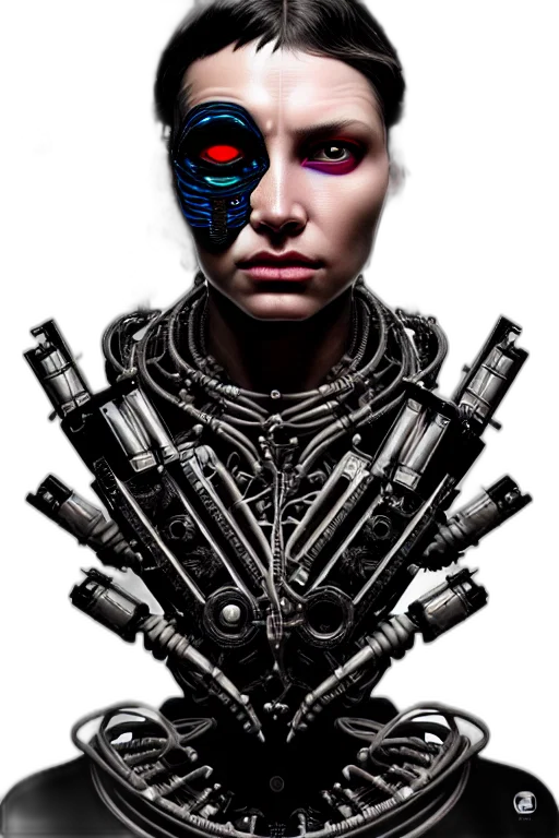 robot, face, mask, cyberpunk transparent PNG cut-out