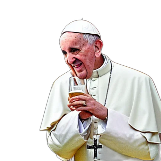 staff, photorealistic, 3d render, pope transparent PNG cut-out