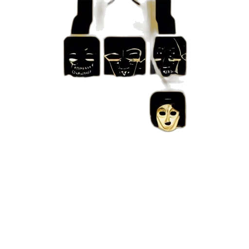 mask, face, jewelry, pixel art transparent PNG cut-out