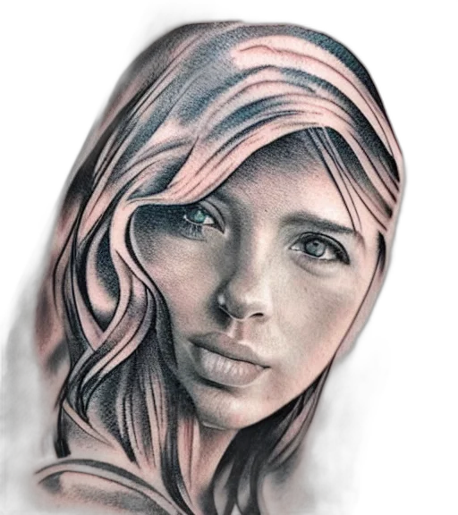 face, jewelry, mask, hair transparent PNG cut-out