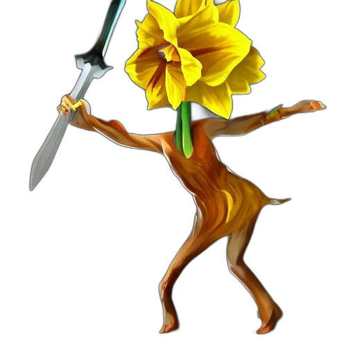 flower, staff, weapon, sword transparent PNG cut-out