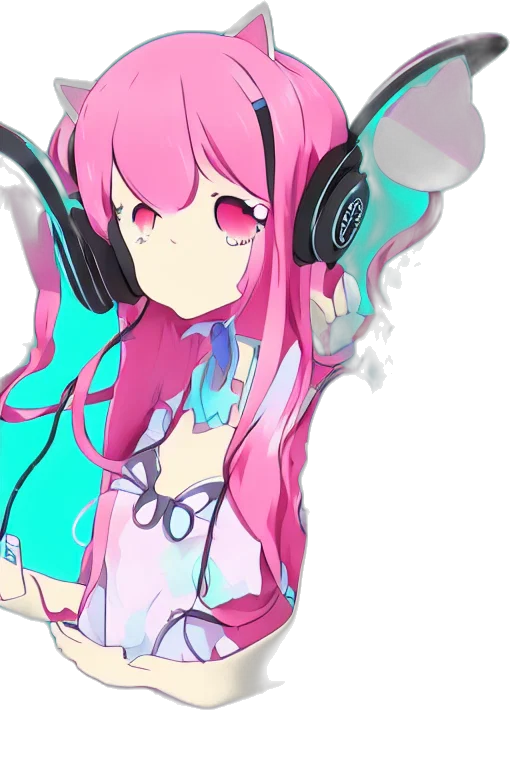 staff, weapon, anime, vaporwave transparent PNG cut-out