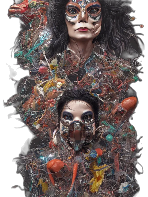 mask, face, hair, creature transparent PNG cut-out