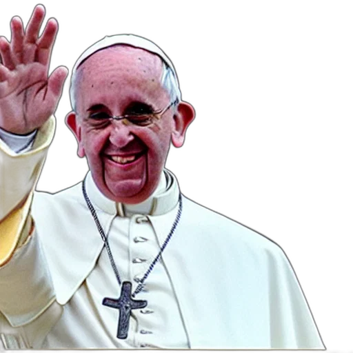 photorealistic, 3d render, pope, francis transparent PNG cut-out