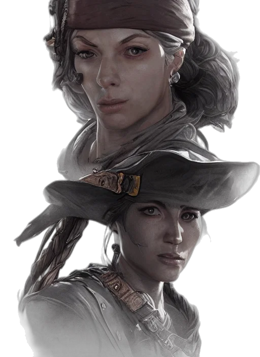 face, hat, staff, weapon transparent PNG cut-out