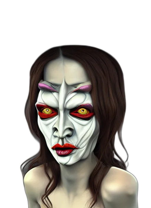 mask, face, creature, fantasy art transparent PNG cut-out
