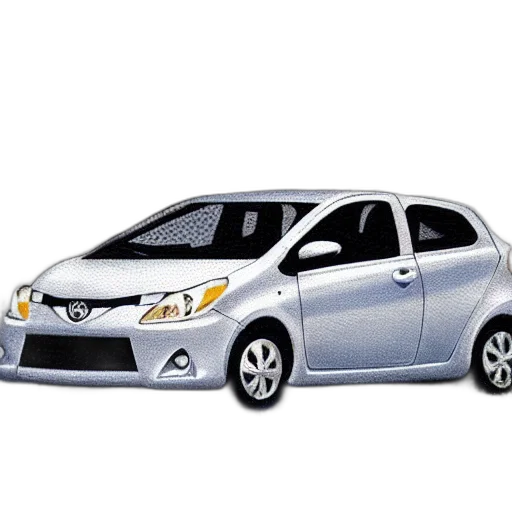 car, 3d render, photorealistic, pointilliest transparent PNG cut-out