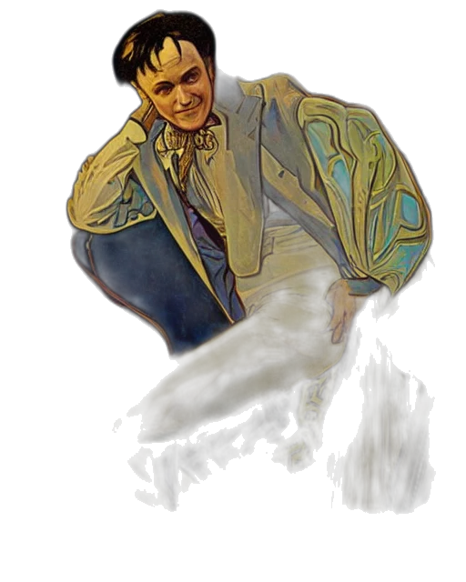 jacket, staff, face, photorealistic transparent PNG cut-out