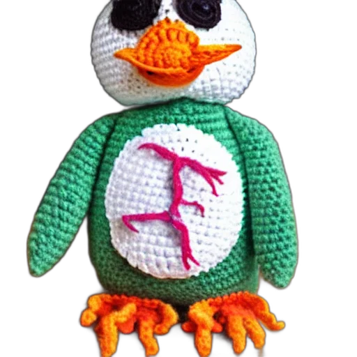 staff, jacket, crocheted, penguin transparent PNG cut-out