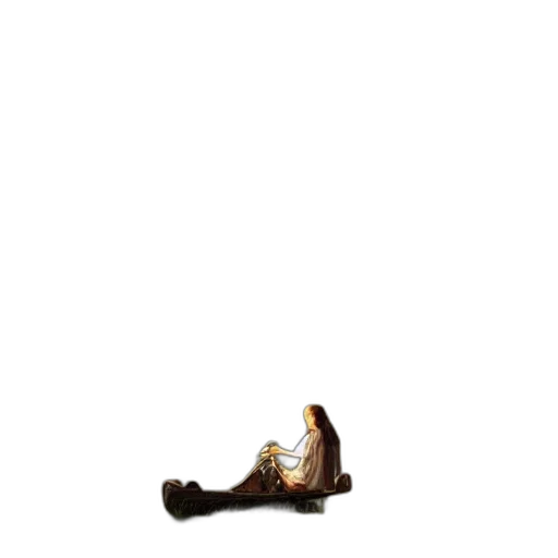shoes, staff, crown, hair transparent PNG cut-out