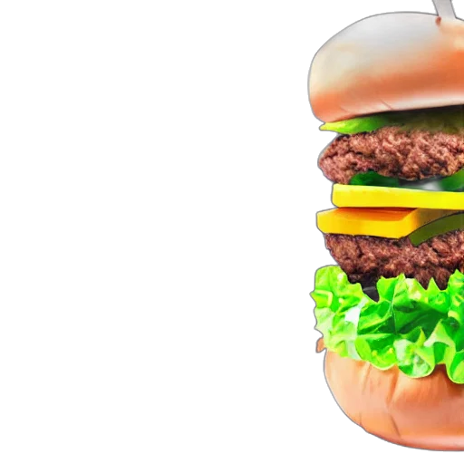 food, 3d render, photorealistic, concept art transparent PNG cut-out