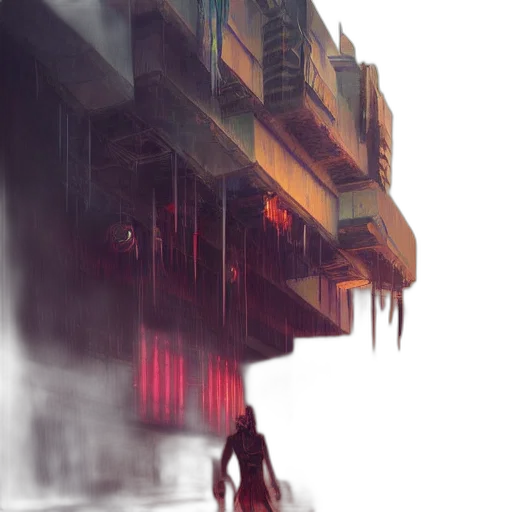 robot, building, creature, face transparent PNG cut-out
