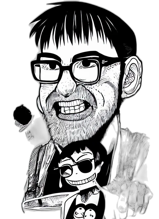 cartoon, comic book art, anime, pencil sketch transparent PNG cut-out