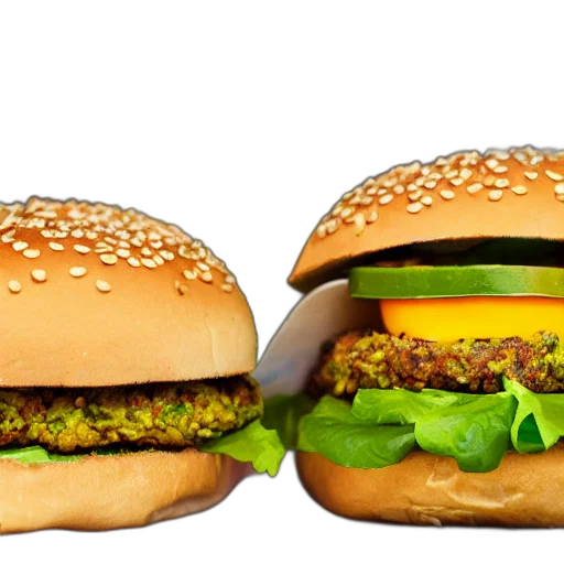 food, 3d render, photorealistic, vegan transparent PNG cut-out