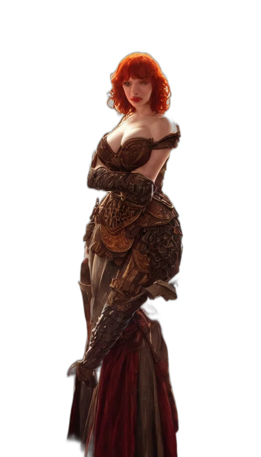 dress, sword, jewelry, staff transparent PNG cut-out