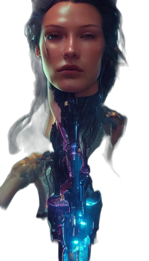 robot, face, staff, dress transparent PNG cut-out