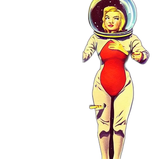 dress, robot, staff, comic book art transparent PNG cut-out
