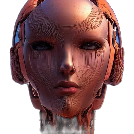 mask, robot, face, creature transparent PNG cut-out