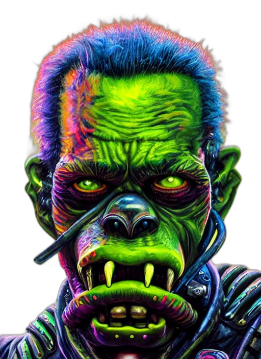 face, mask, creature, photorealistic transparent PNG cut-out