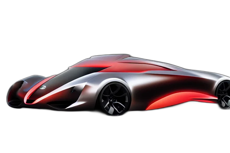car, 3d render, concept art, photorealistic transparent PNG cut-out
