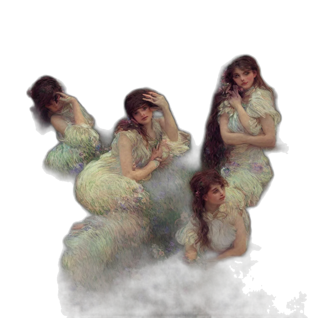 dress, creature, jewelry, hair transparent PNG cut-out
