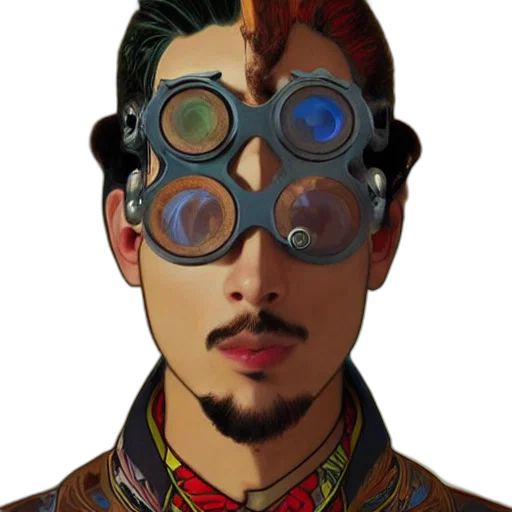 face, mask, staff, robot transparent PNG cut-out