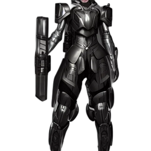 robot, weapon, concept art, cyberpunk transparent PNG cut-out