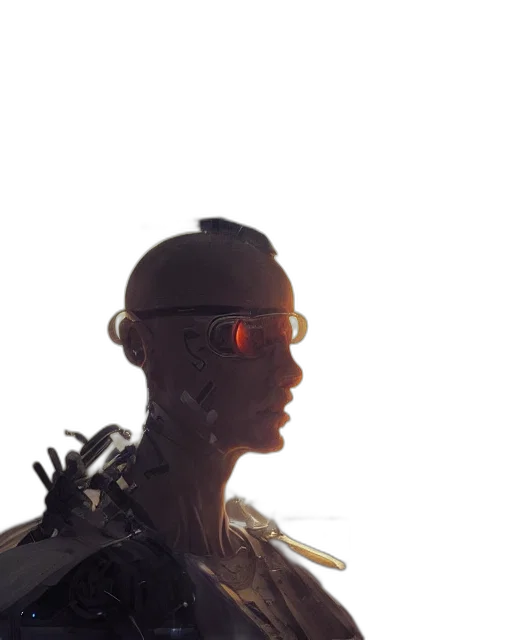 robot, face, mask, weapon transparent PNG cut-out