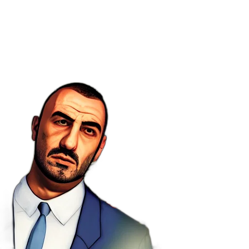 face, staff, jacket, concept art transparent PNG cut-out