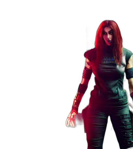 concept art, cyberpunk, comic book art, 3d render transparent PNG cut-out
