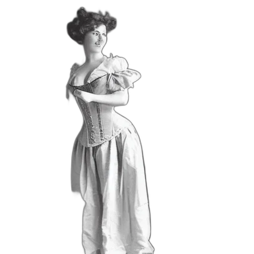 dress, staff, hat, jewelry transparent PNG cut-out
