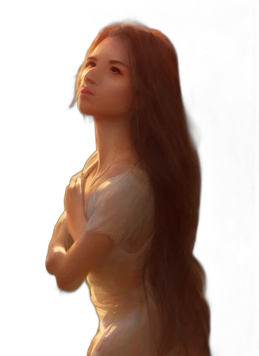 dress, hair, face, crown transparent PNG cut-out