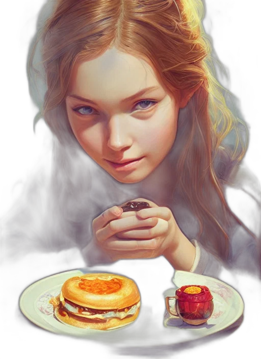 food, face, photorealistic, fantasy art transparent PNG cut-out
