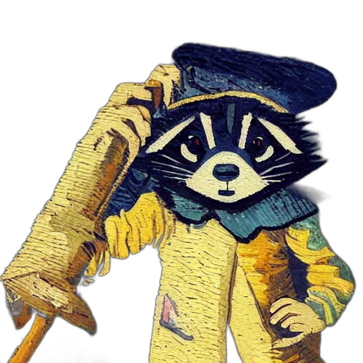 staff, jacket, animal, hat transparent PNG cut-out