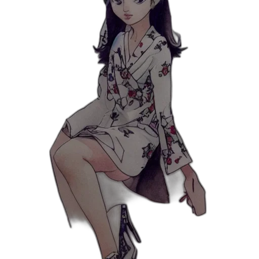 dress, staff, jewelry, creature transparent PNG cut-out