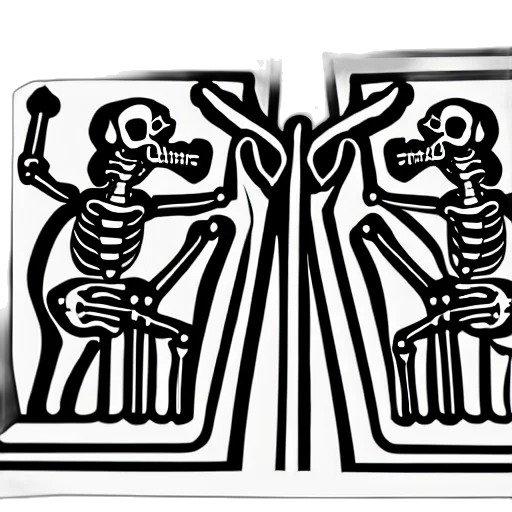 concept art, monochrome, two, praying transparent PNG cut-out
