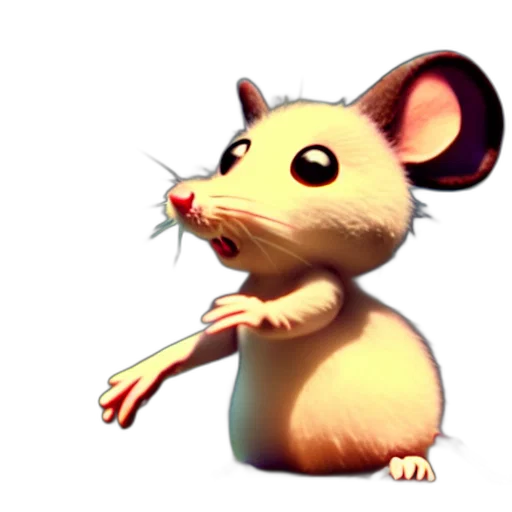 animal, creature, staff, 3d render transparent PNG cut-out