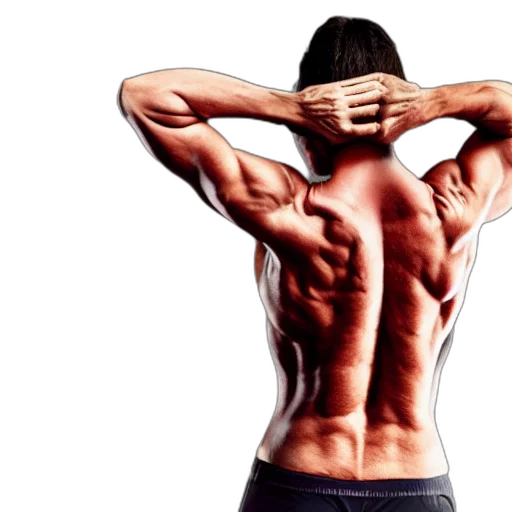 very, big, latissimus, dorsi transparent PNG cut-out