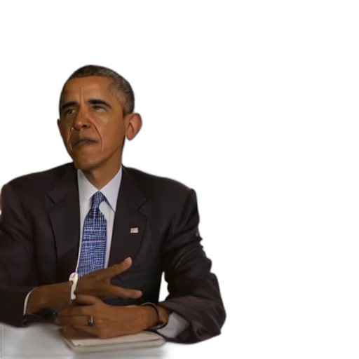 3d render, movie, still, barack transparent PNG cut-out