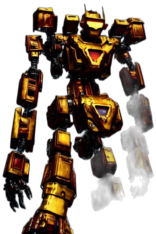 robot, weapon, concept art, 3d render transparent PNG cut-out