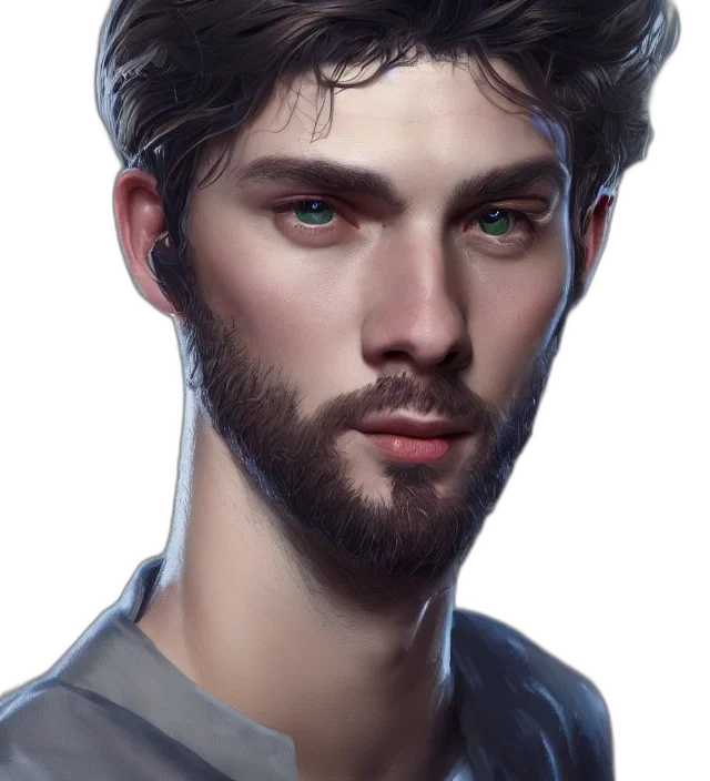 face, staff, hair, creature transparent PNG cut-out