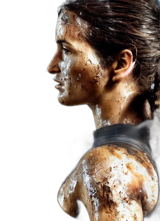 face, photorealistic, concept art, golden transparent PNG cut-out