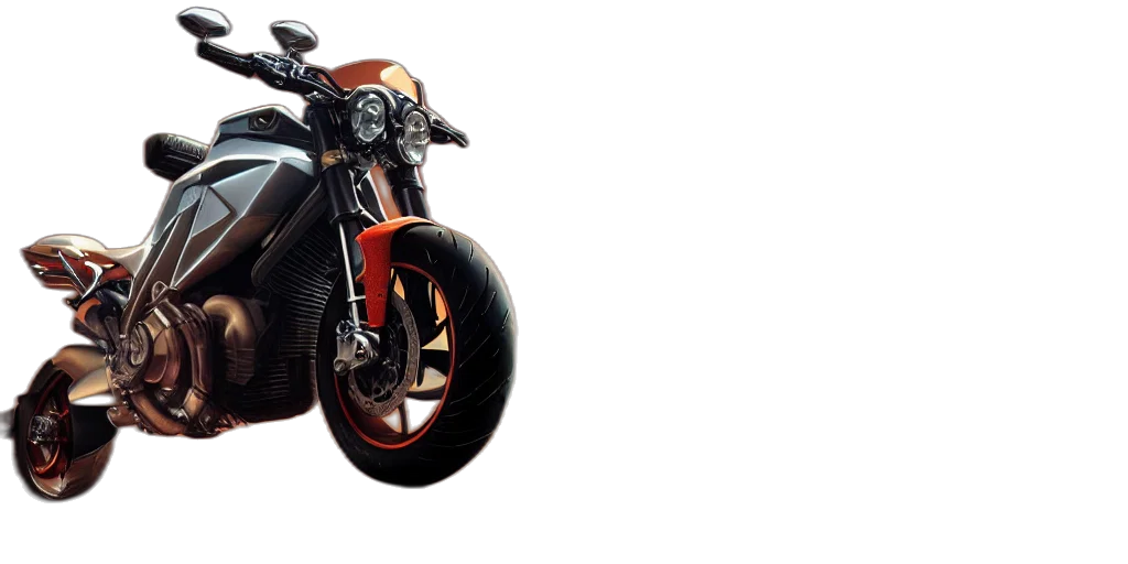 photorealistic, 3d render, motorcycle, design transparent PNG cut-out