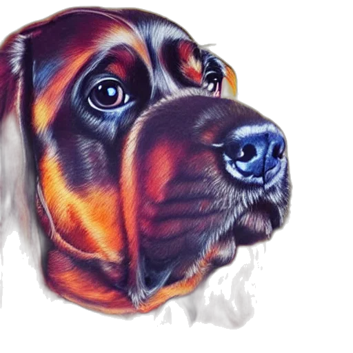 face, animal, photorealistic, watercolor transparent PNG cut-out