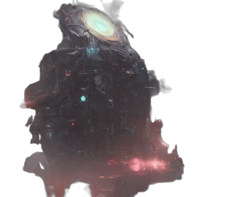 robot, creature, mask, weapon transparent PNG cut-out