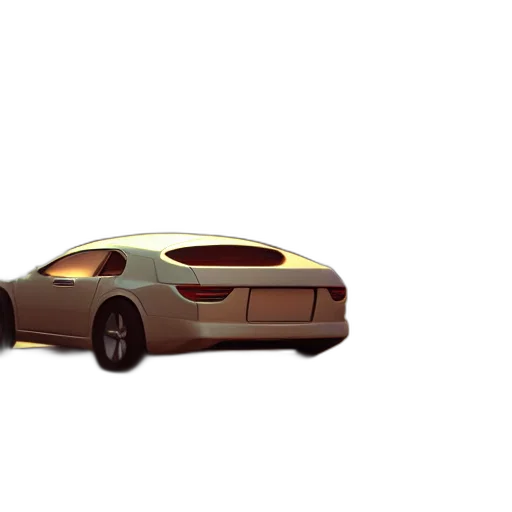 car, 3d render, concept art, photorealistic transparent PNG cut-out
