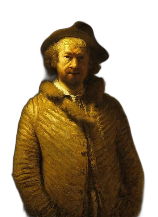 jacket, staff, face, hat transparent PNG cut-out
