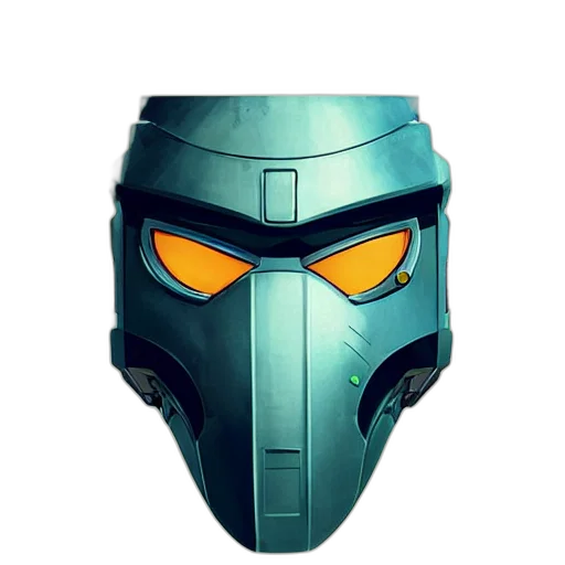 mask, robot, face, concept art transparent PNG cut-out