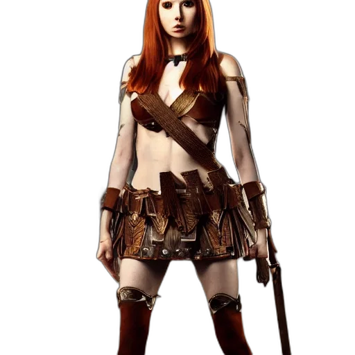 staff, sword, dress, fantasy art transparent PNG cut-out